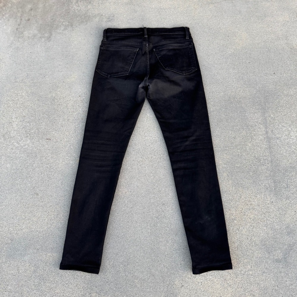 FRAME Denim Jagger True Skinny Jeans Noir Black Size 29 LMHSS278 Womens - Picture 9 of 12